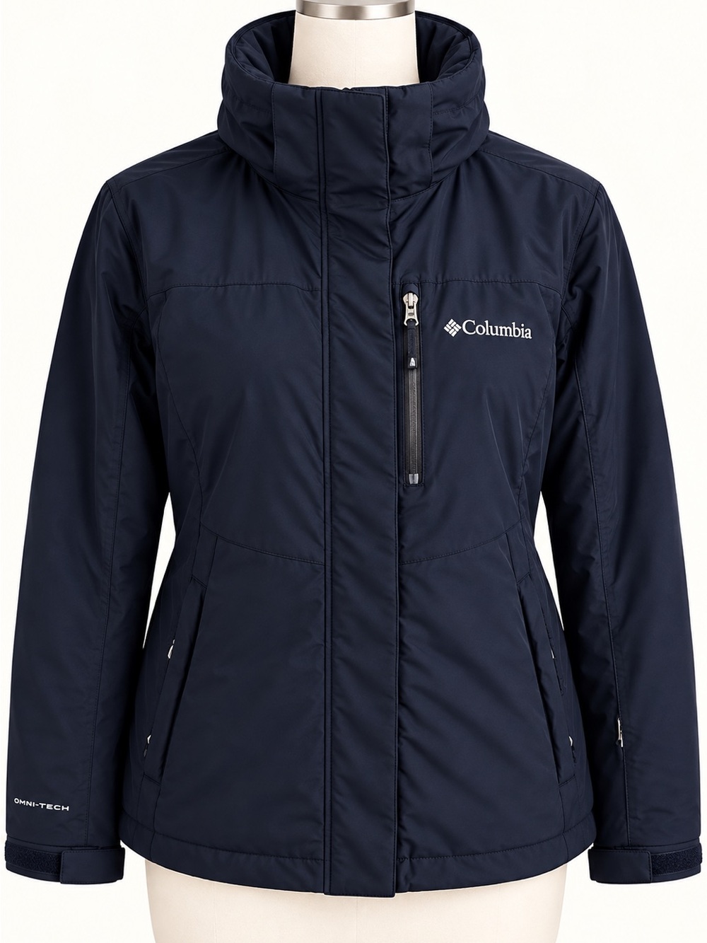 Columbia Omni-Heat NavyInsulated Jacket L Winter Ski Coat